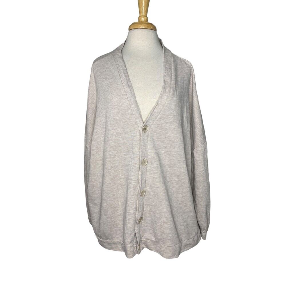 ASOS 4505 Oversized Cardigan Jersey Beige Oatmeal Marl Size Small Women 1857132